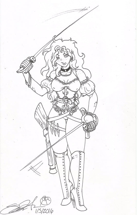 Art Commission - Full Body- Black & White