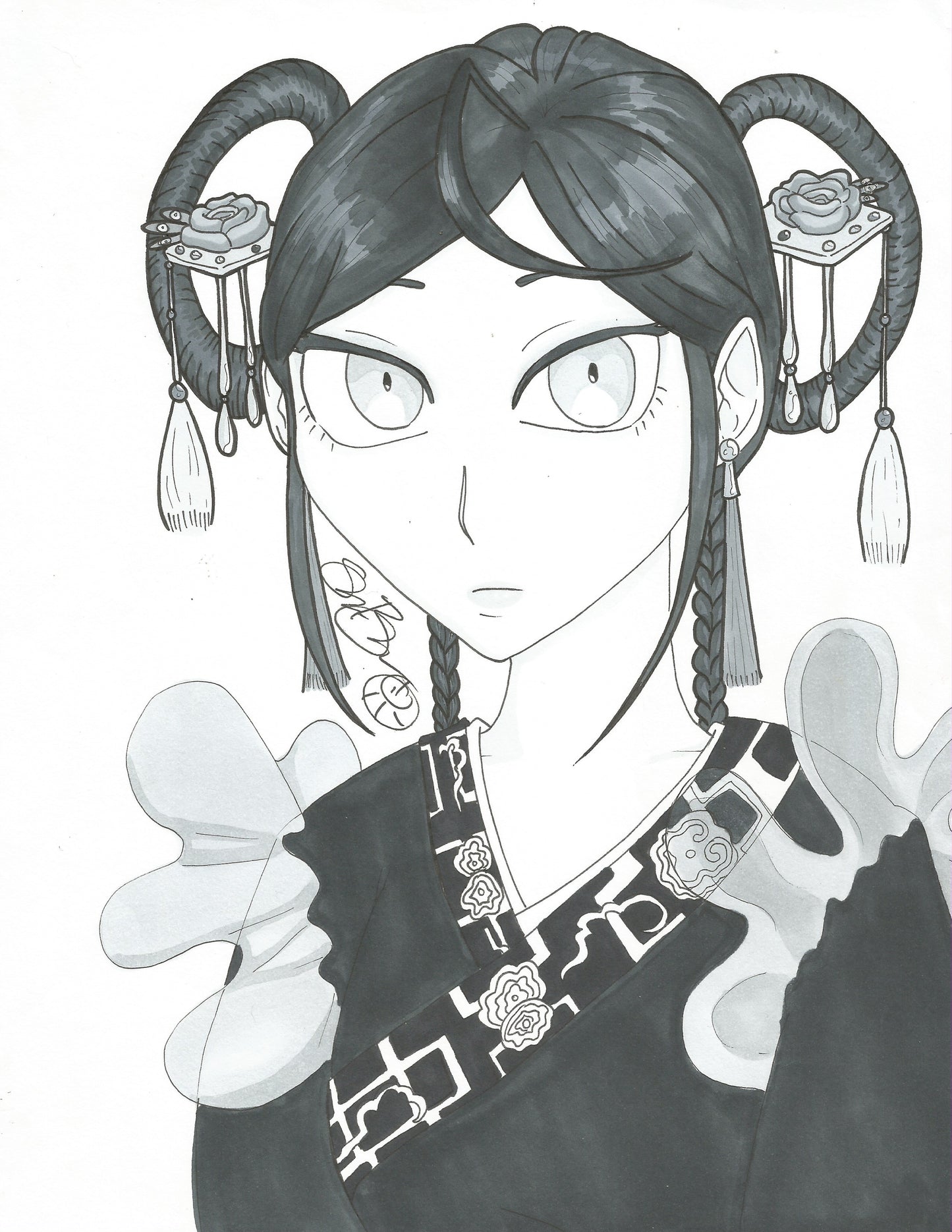 Art Commission - Bust - Black & White