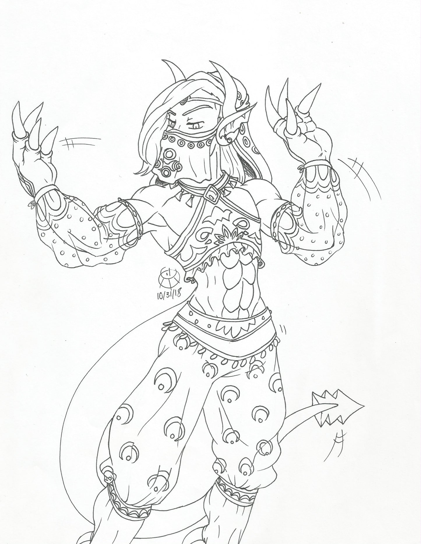 Art Commission - Full Body- Black & White
