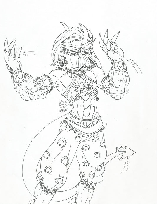 Art Commission - Full Body- Black & White